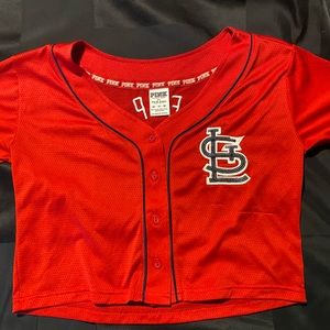 Victoria’s Secret PINK St. Louis Cardinals cropped super light weight jersey  XS